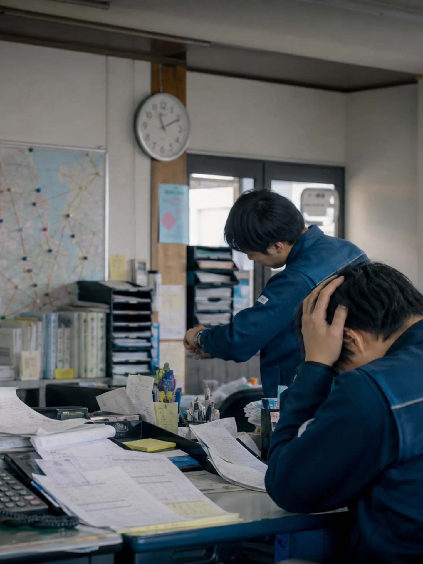 アナログな物流現場で困る物流業者のイメージ